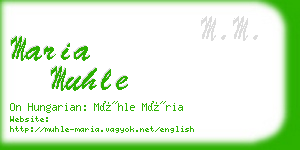 maria muhle business card